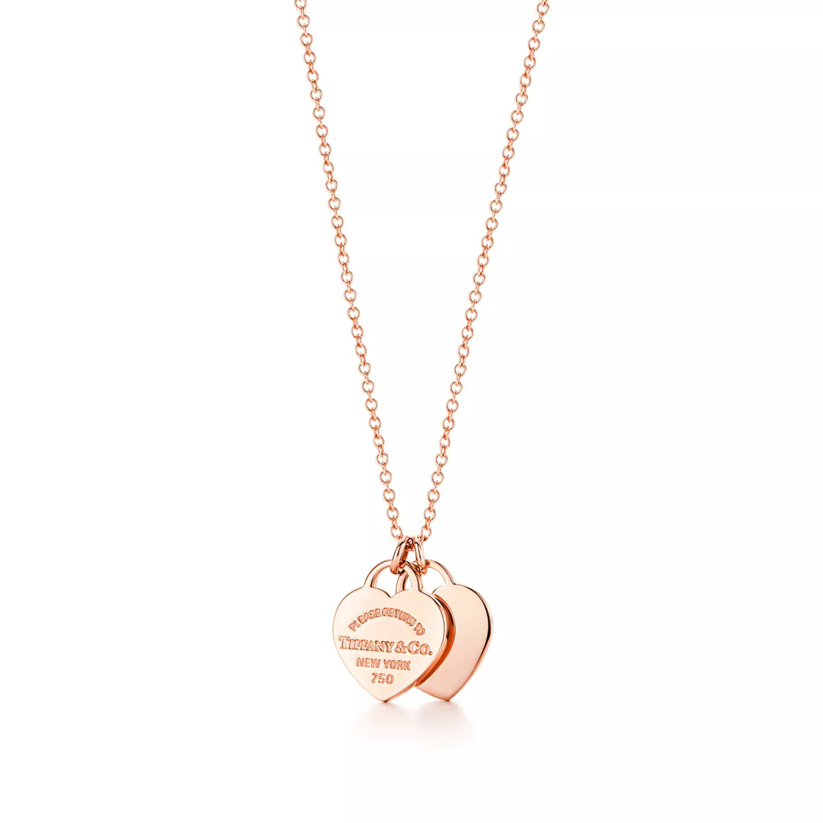 Tiffany Return to Tiffany Pendant w/Chain 18k Yellow Gold No Gemstone Mini
