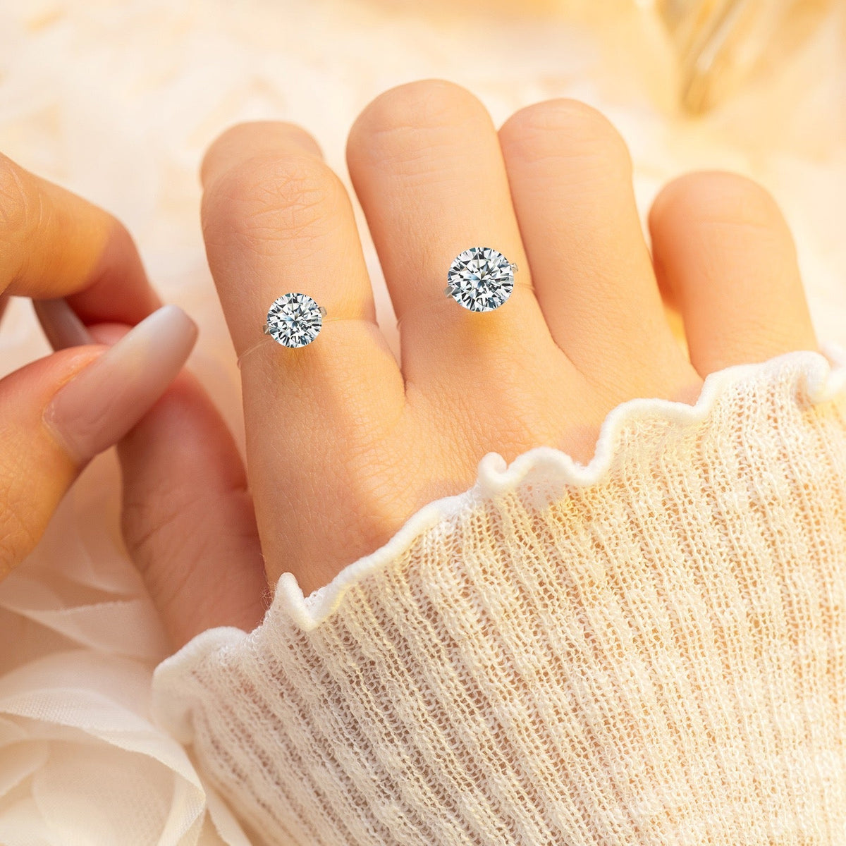 1 Carat 2 Carats Mermaid Tear Moissanite Ring