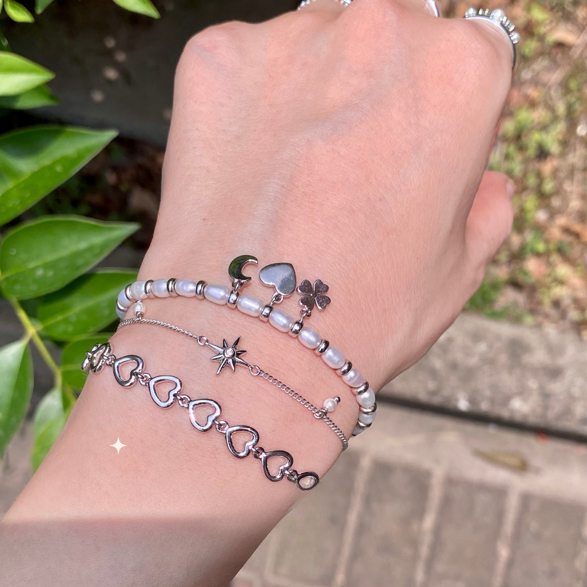 Pearl Charm Bracelet