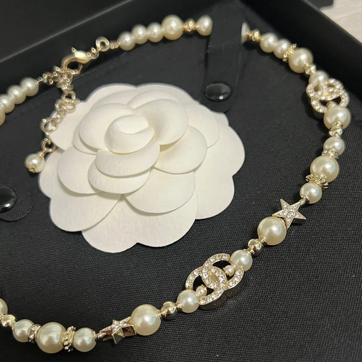 Chanel Pearl Star Choker Bracelet