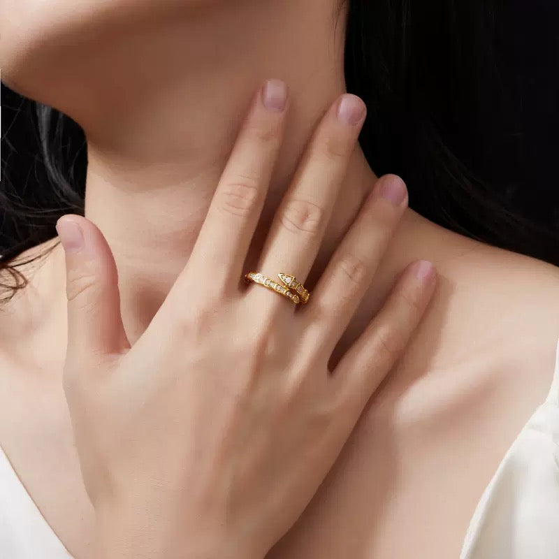 BVLG Snake Moissanite Ring