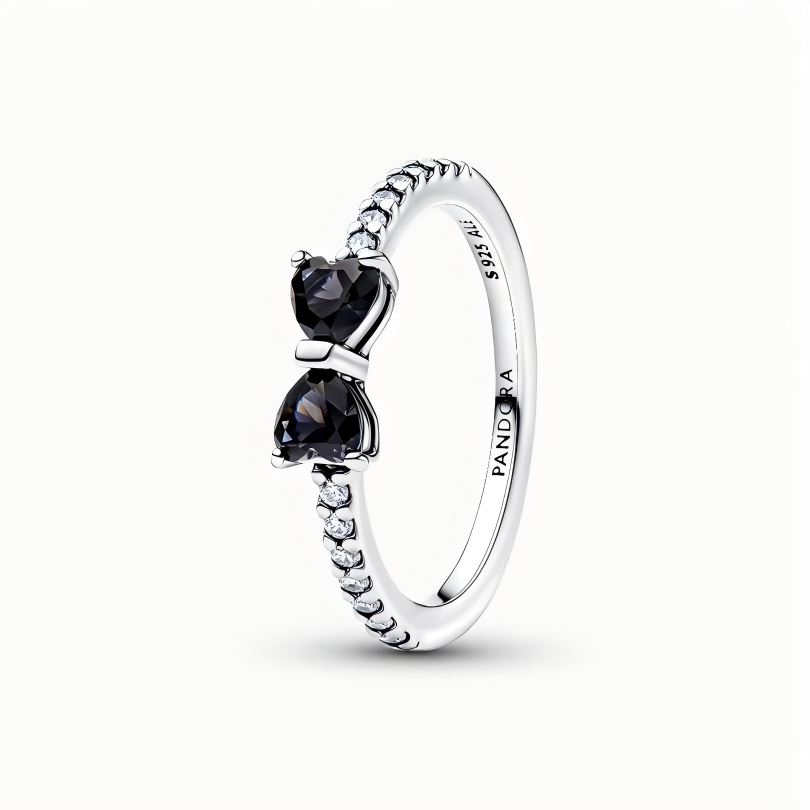 Pandora Sparkling Clear Bow Ring