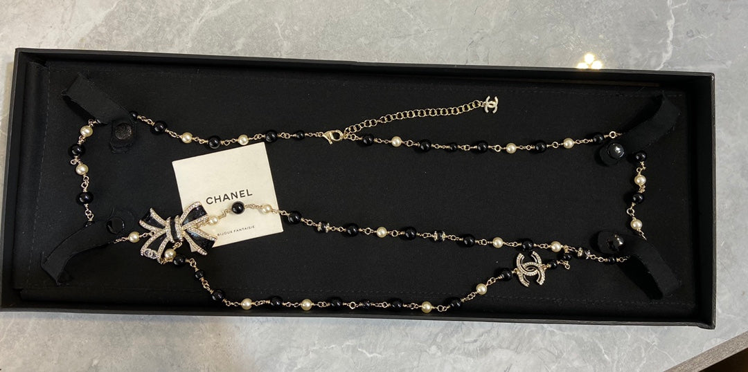 Chanel Black Flower Waist Band