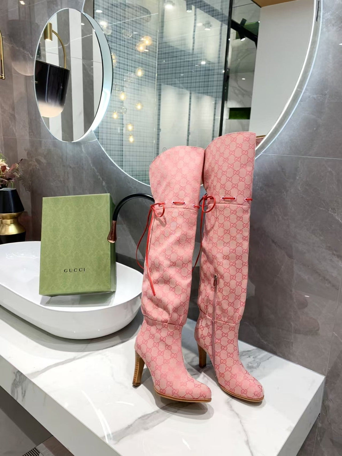Gucci Pink Boots
