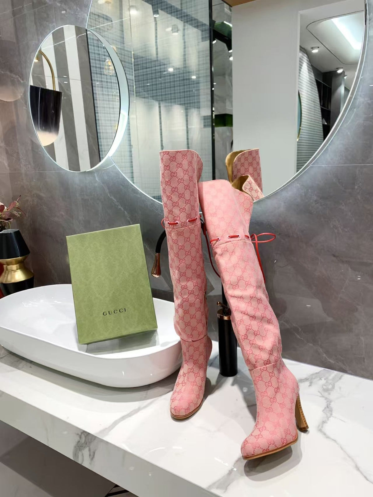 Gucci Pink Boots