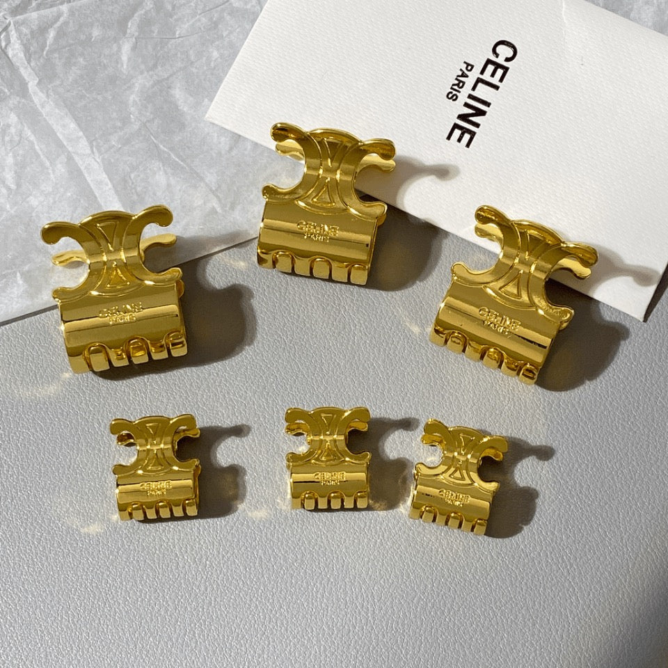 Celine Arc de Triomphe Hair Claw (1pc Big & 1pc Small, 2pcs Total)