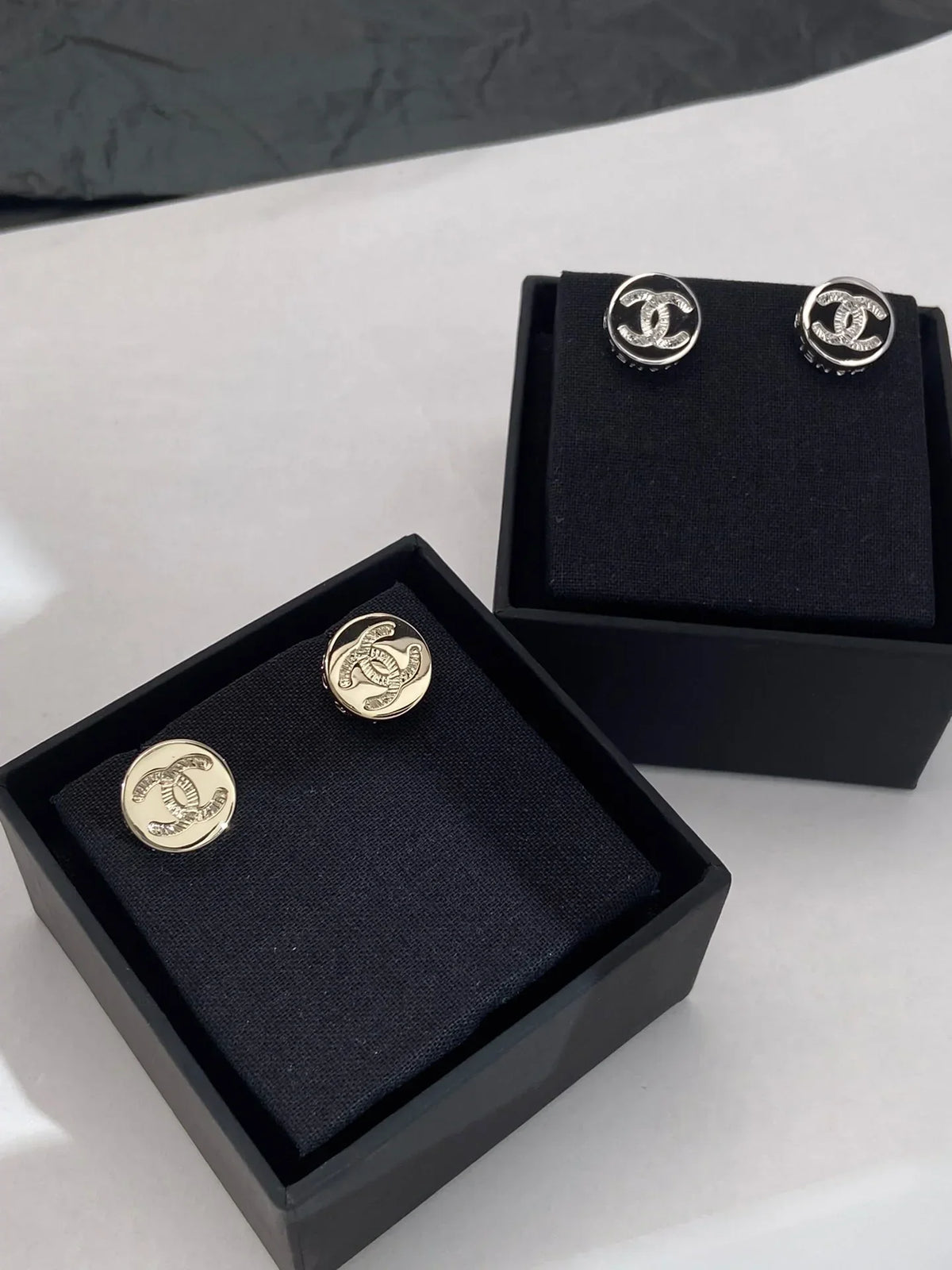 Chanel Button Earrings