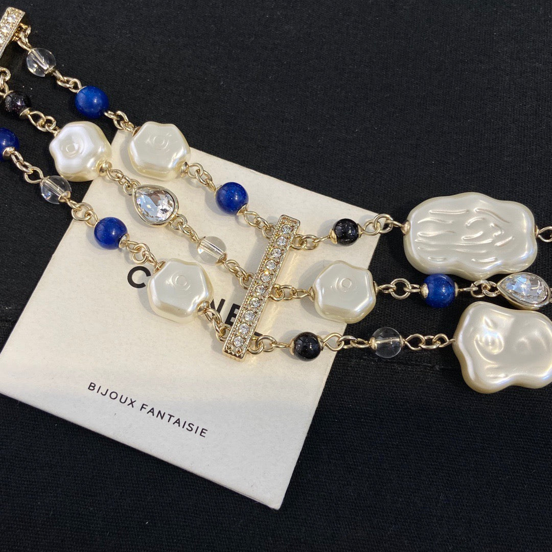 Chanel Pearl Sweater Necklace Choker