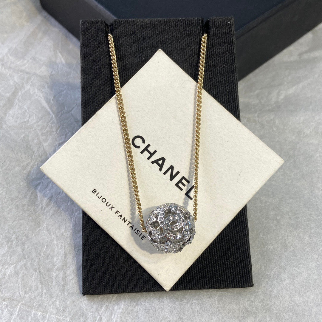Chanel Gold Ball Necklace