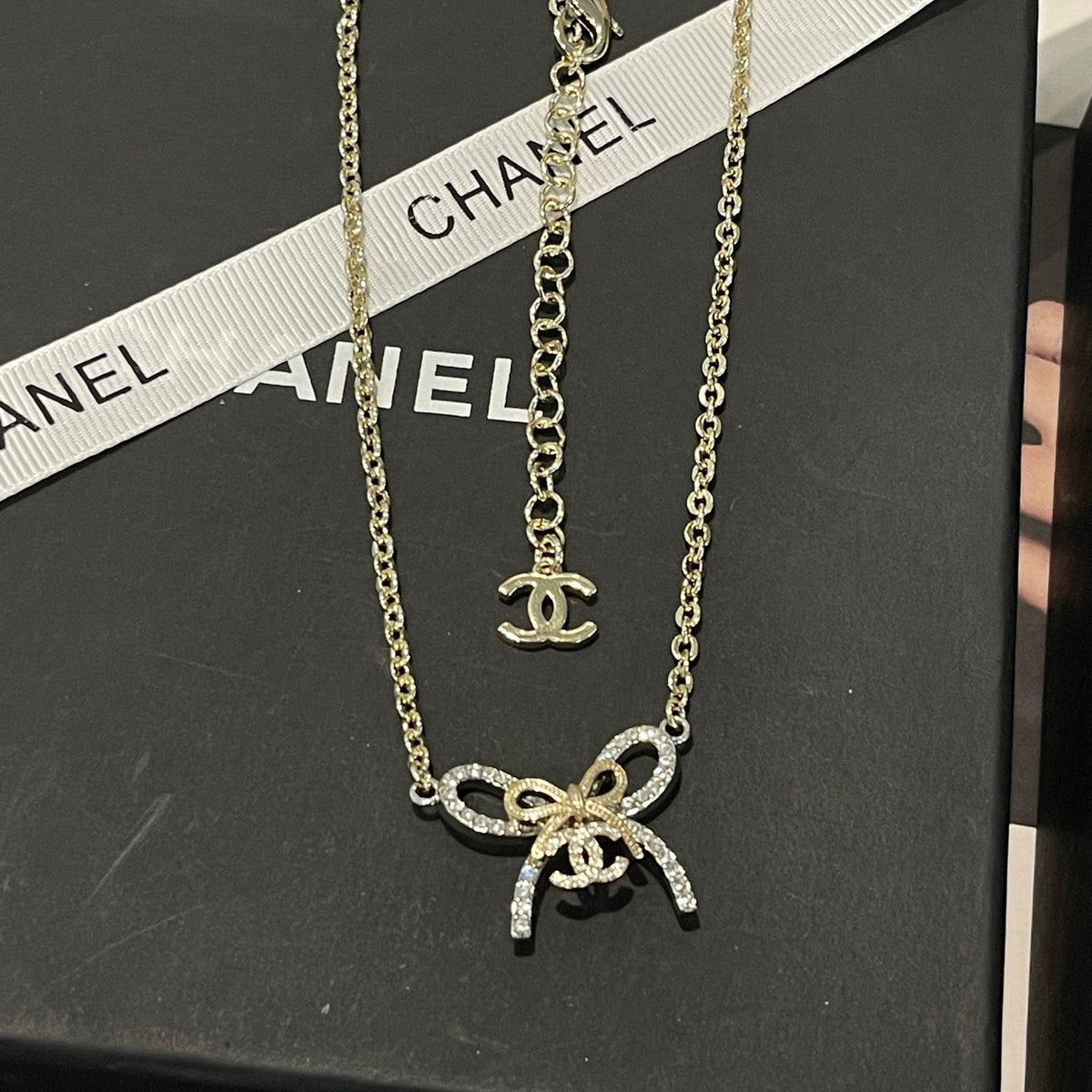 Chanel Double Knot Necklace Bracelet Earrings