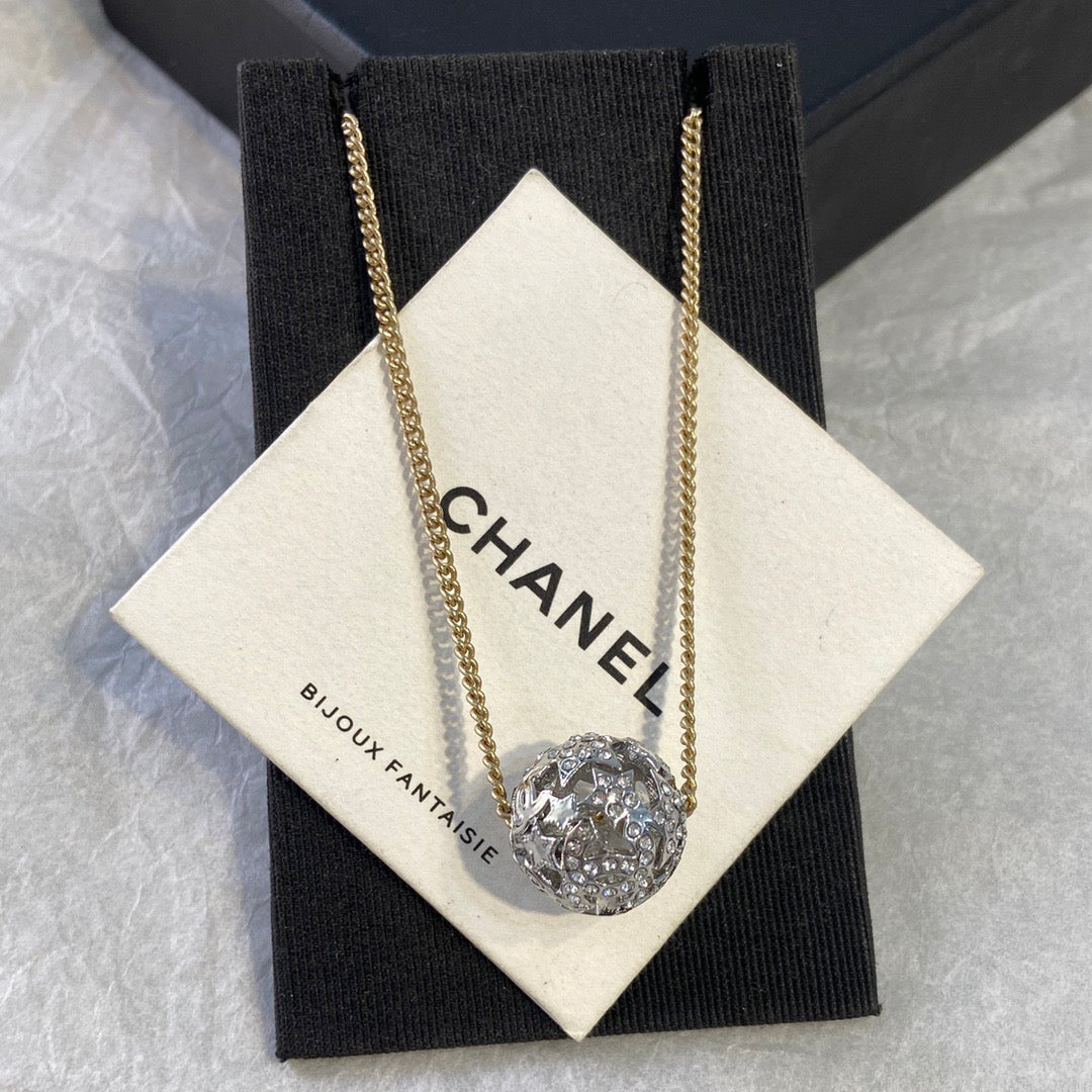 Chanel Gold Ball Necklace
