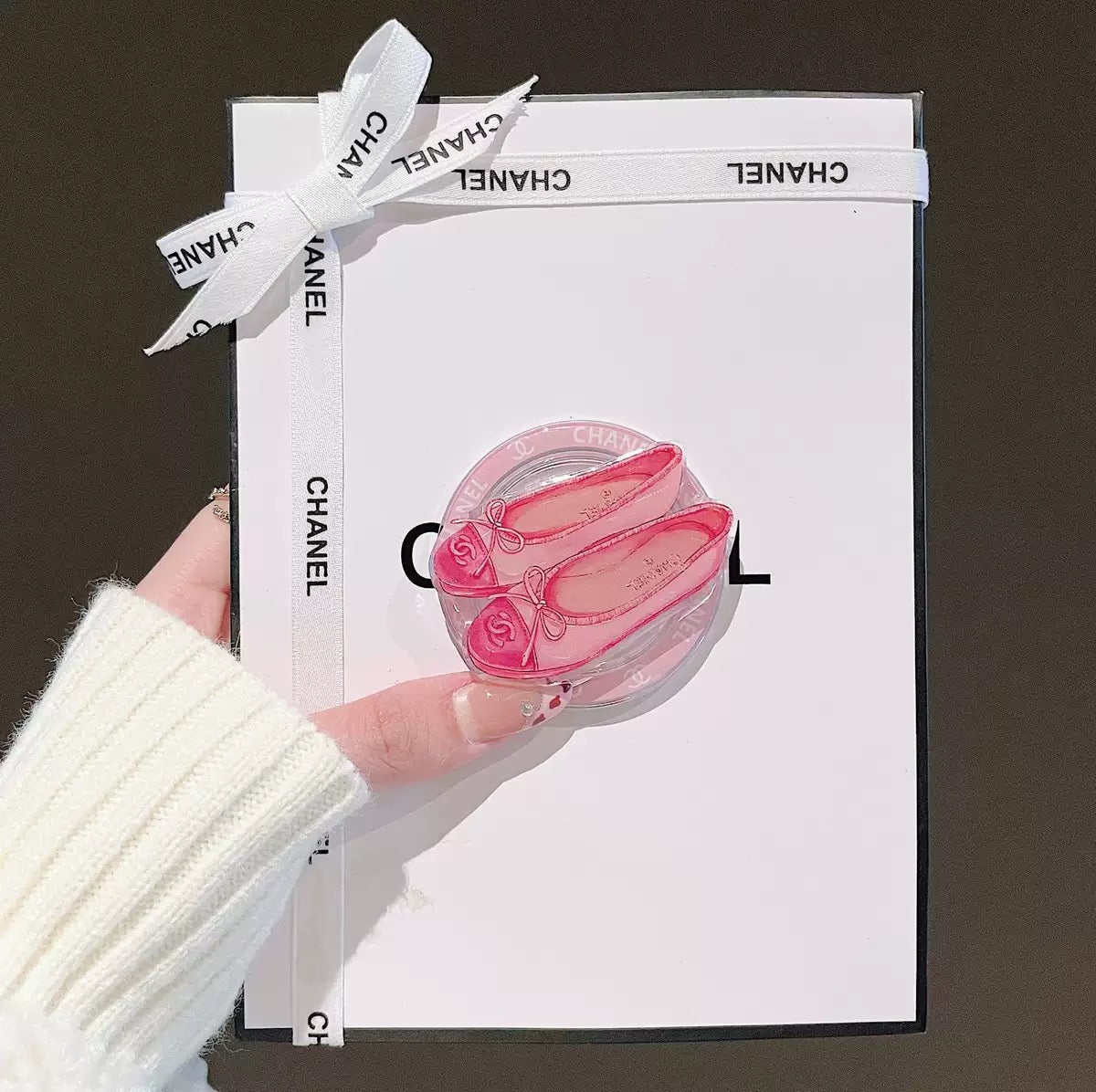 Chanel Pink Phone Case (Charm+Case+Socket)