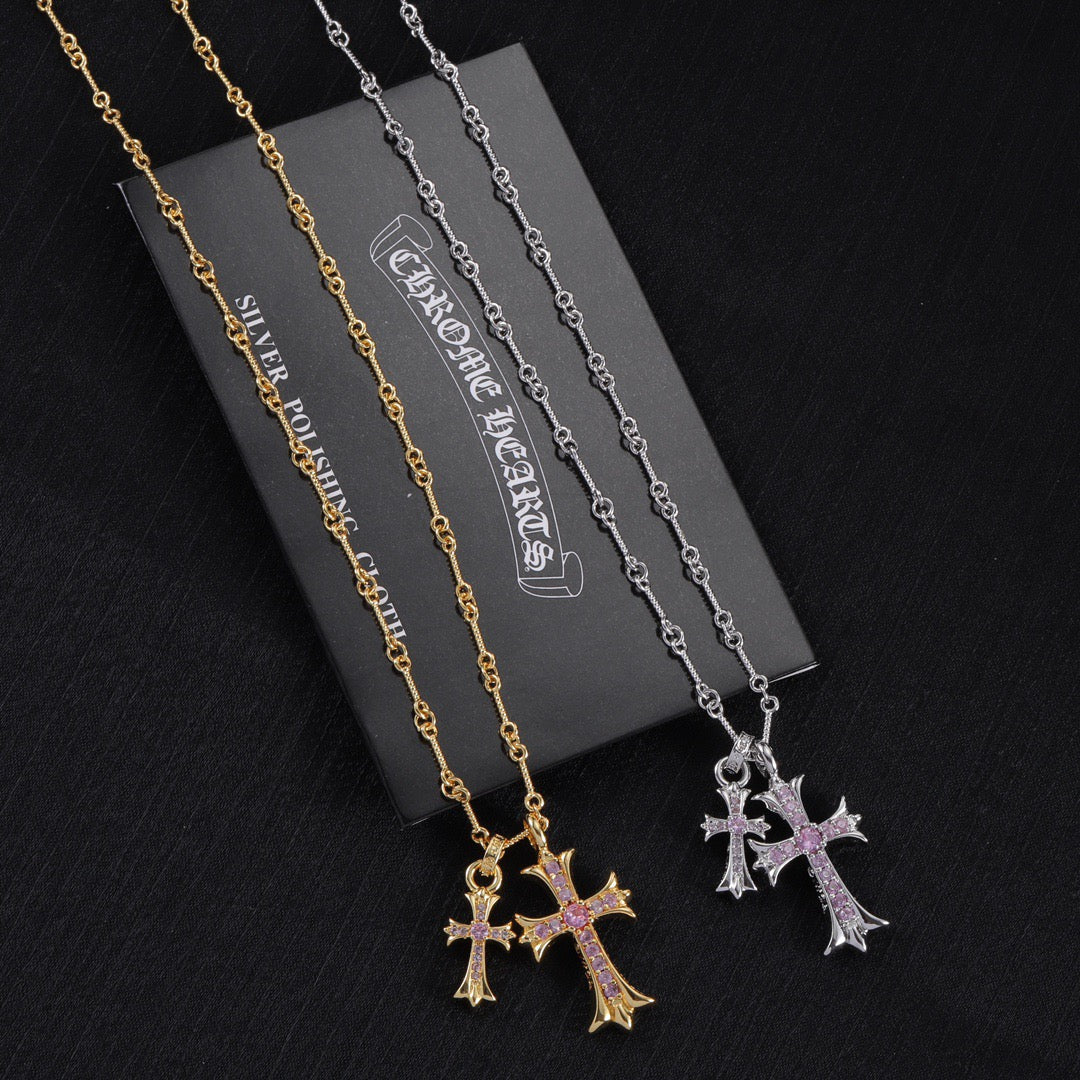 Chrome Hearts Double Cross Necklace