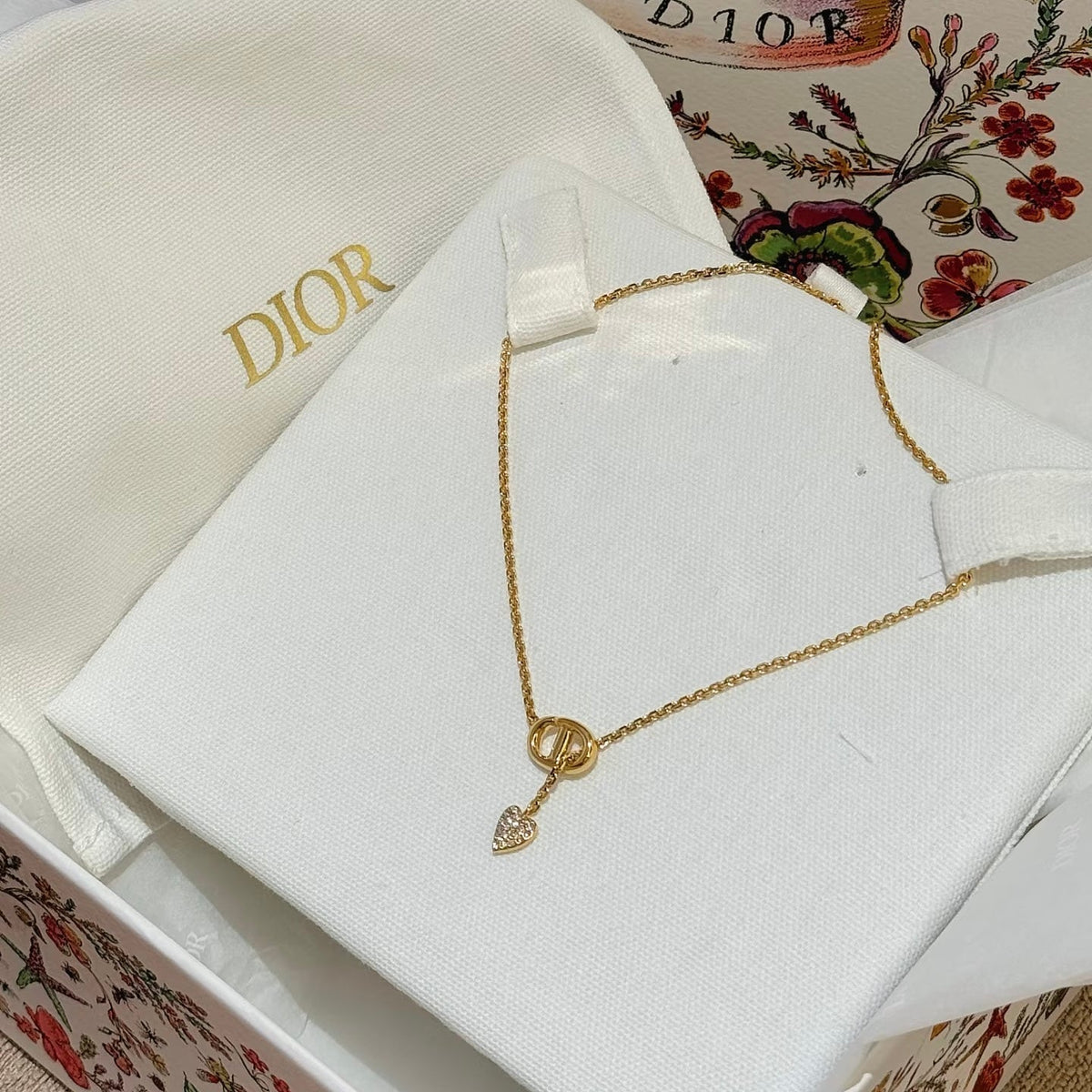 Dior Heart Pendant Necklace