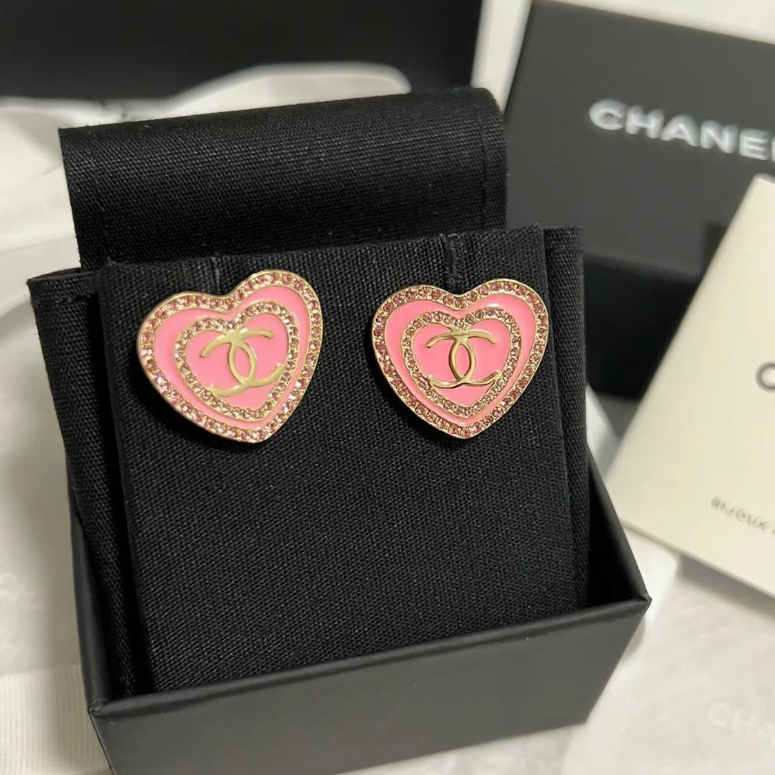 Chanel Pink Earrings