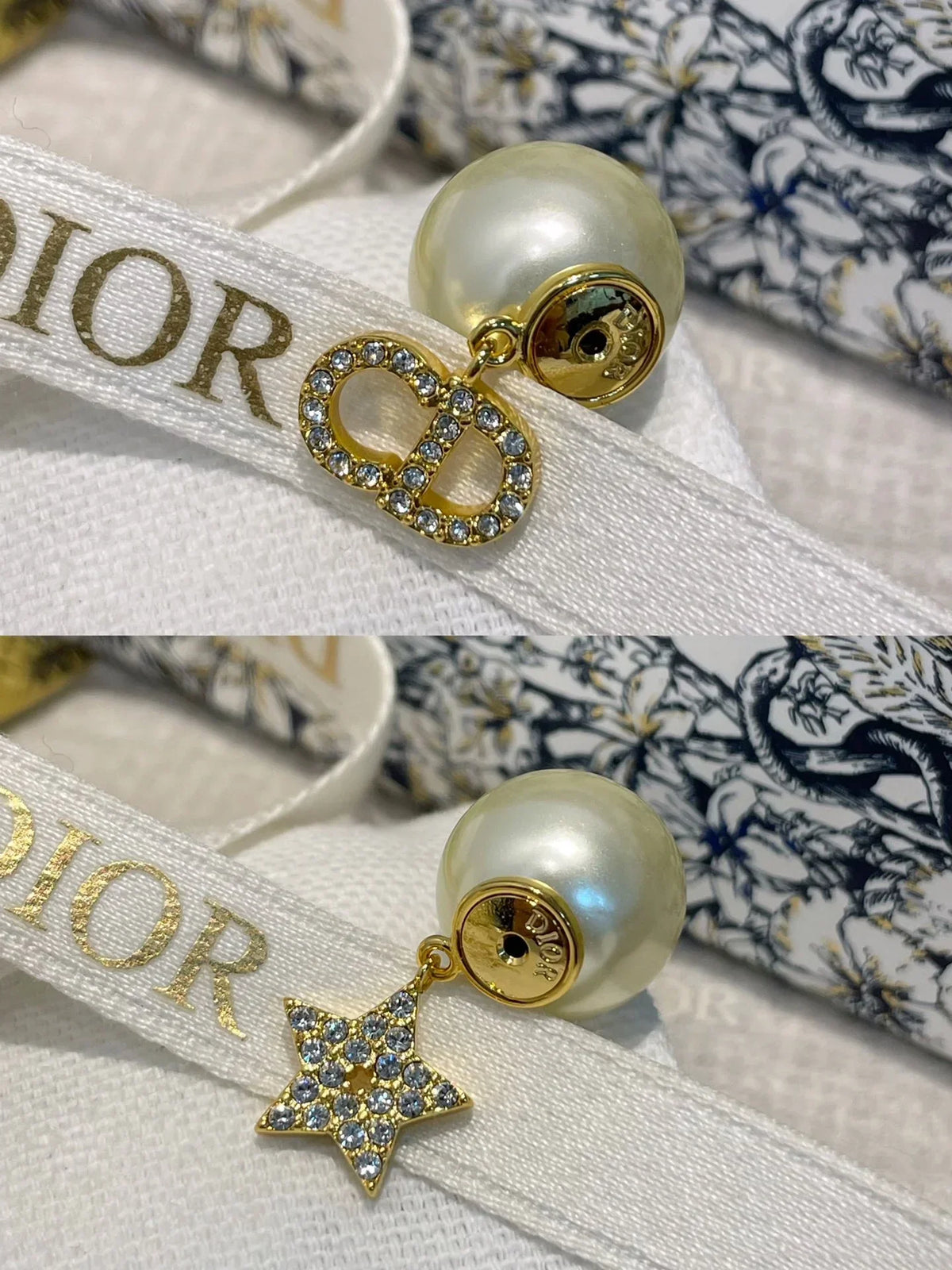 Dior Star Pearl Earrings