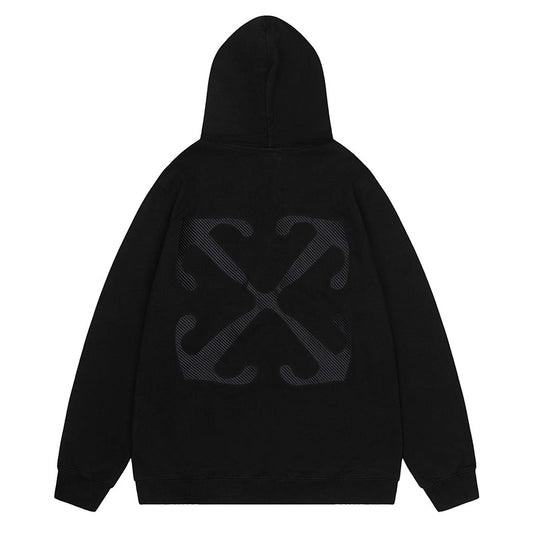 Off White Logo Drawstring Hoodie