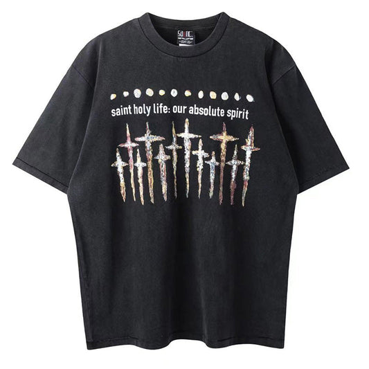 SAINT MICHAEL God Short Sleeve T-Shirt