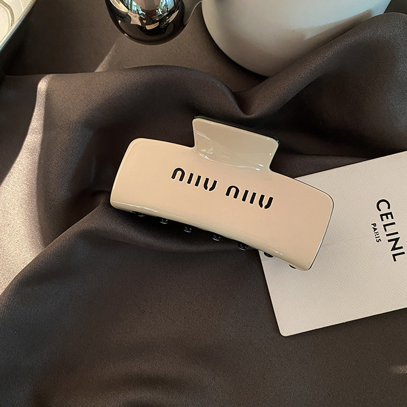Miu Miu Black White Hair Claw