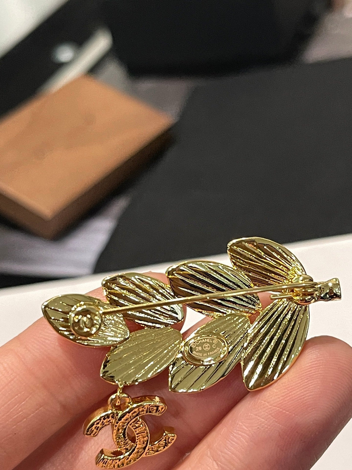 Chanel Leaf Brooch