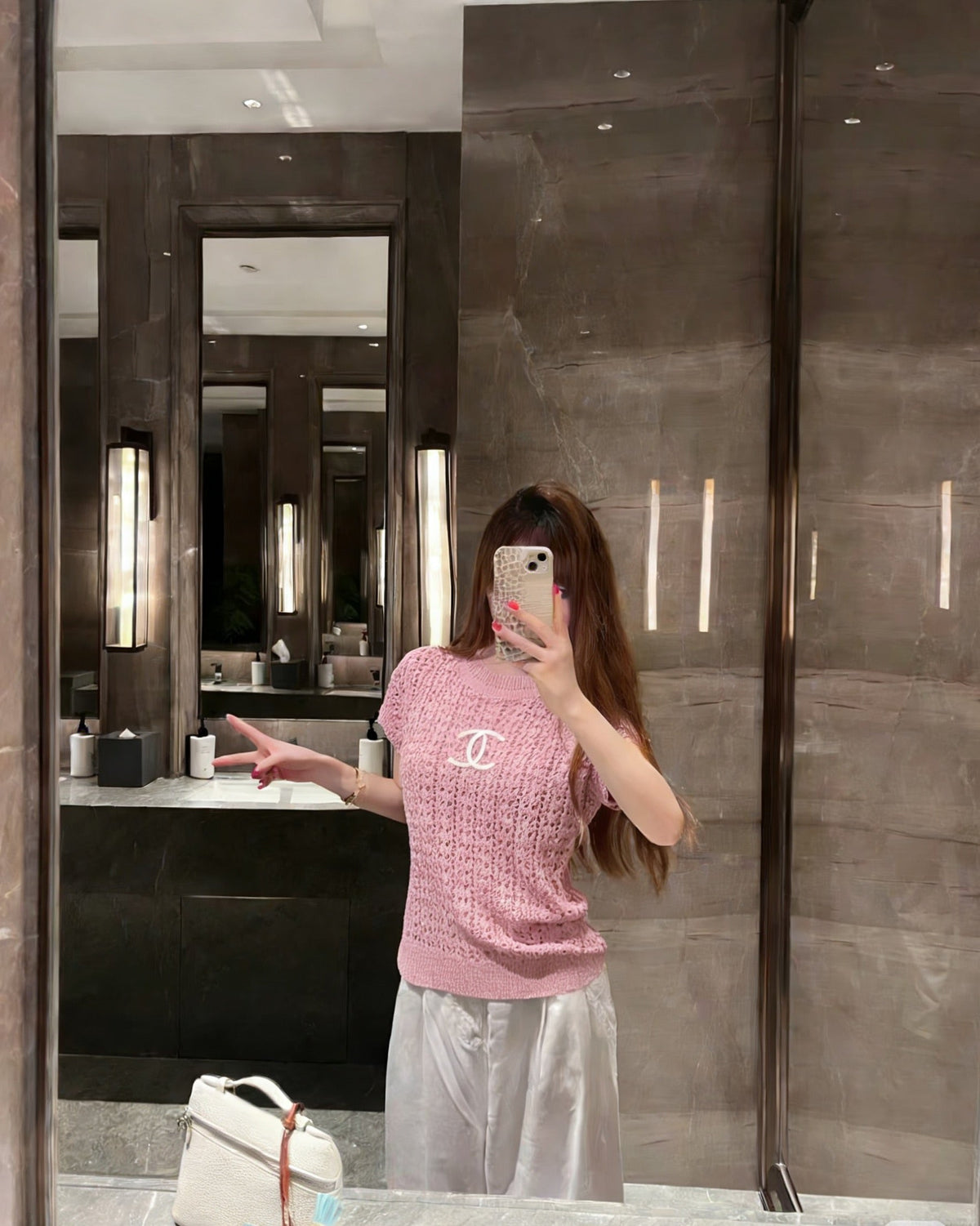 Chanel Sweater Short-Sleeve Top