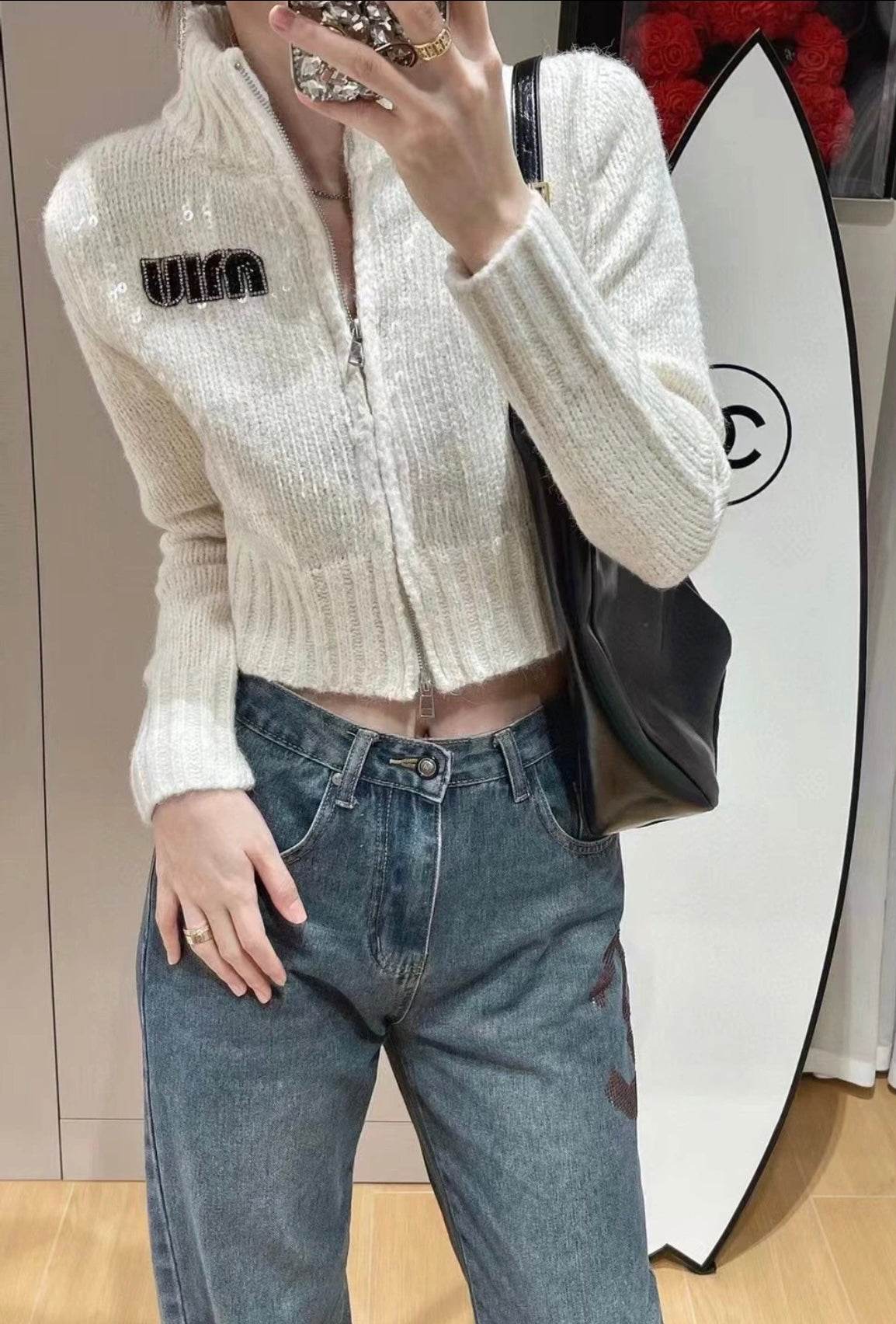 Miu Miu White Cardigan